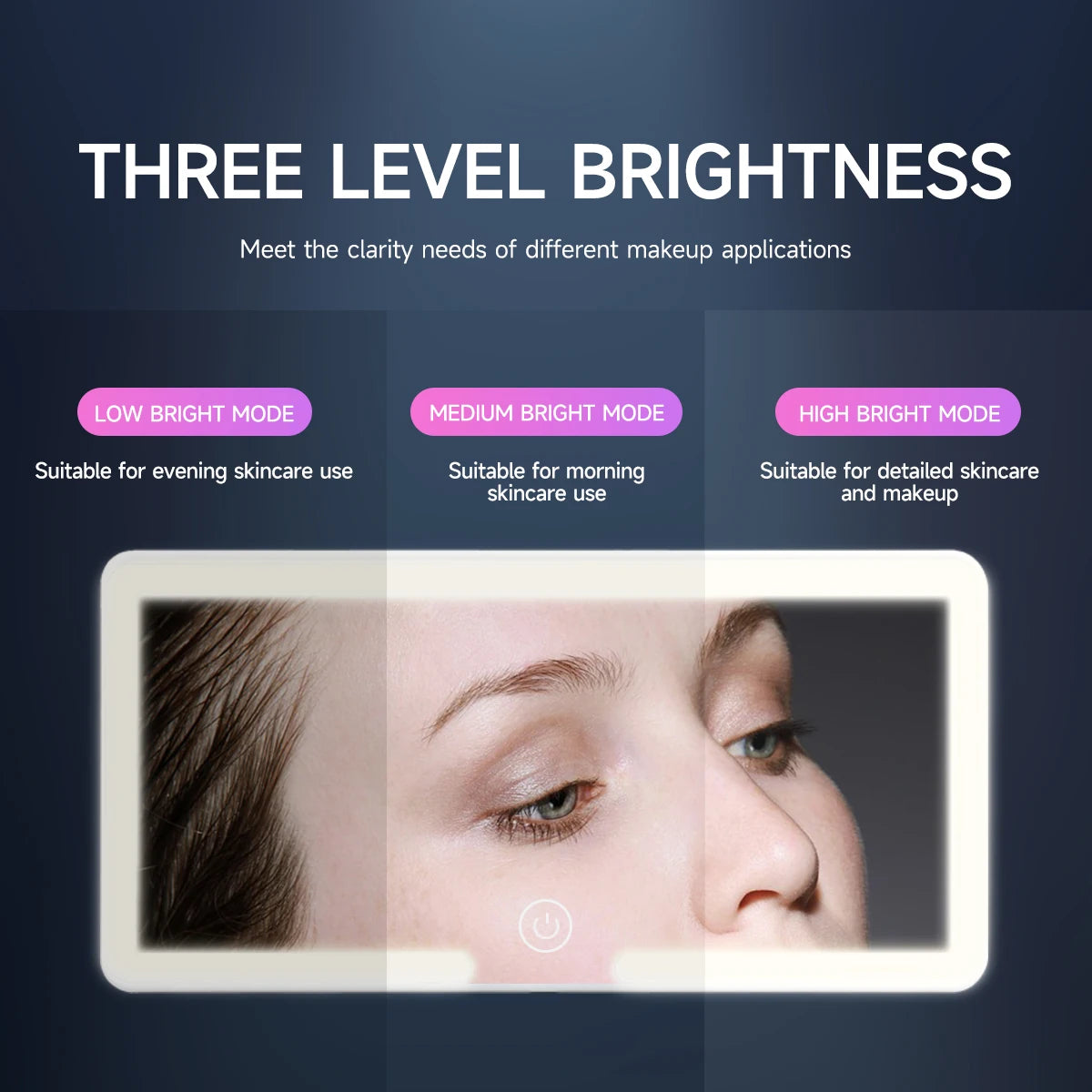 Rechargeable LED Car Visor Vanity Mirror